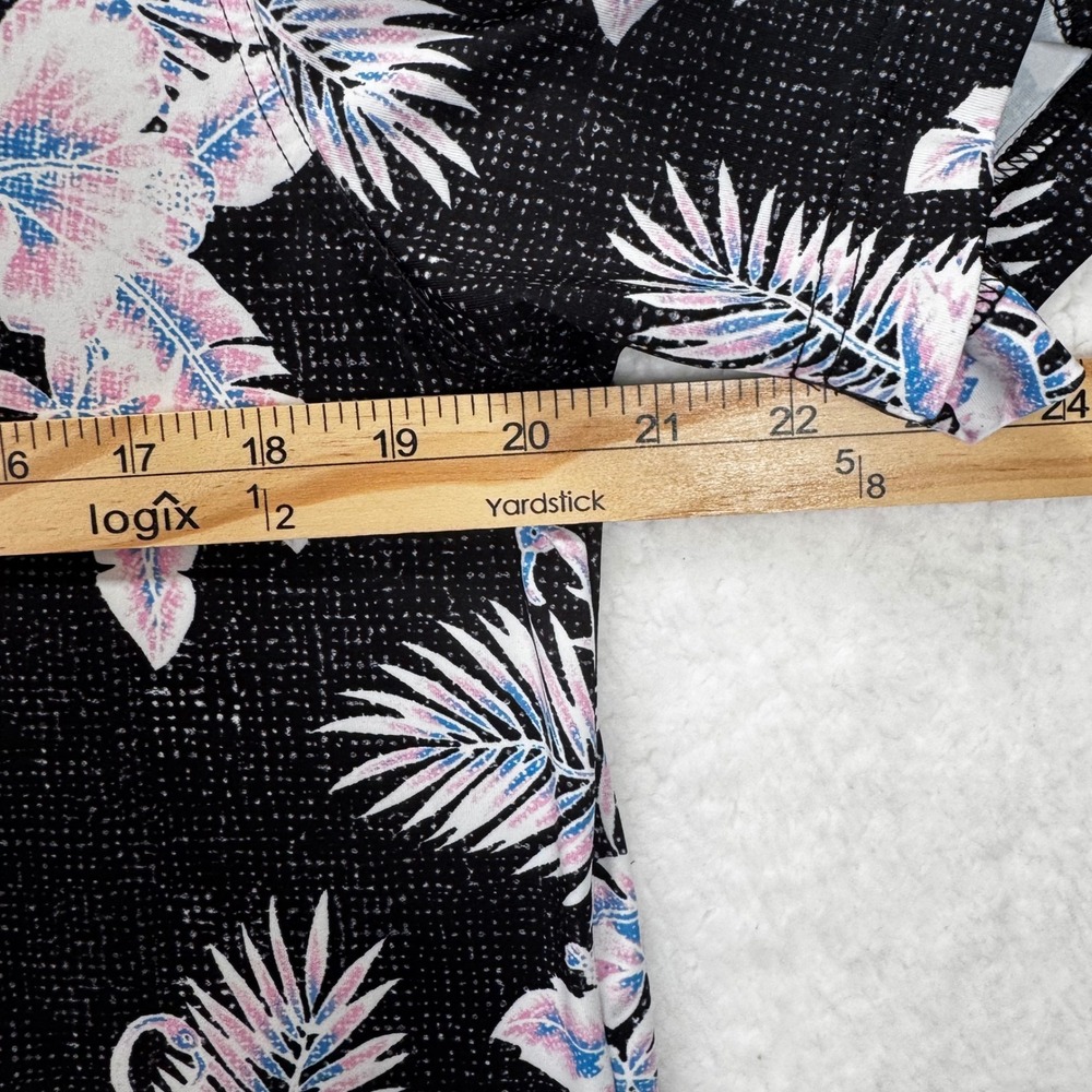 Chubbies Mens Performance Polo Shirt Small Charcoal Floral Flamingo Tropical S - Picture 5 of 11